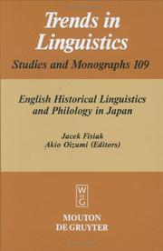 Cover of: English historical linguistics and philology in Japan
