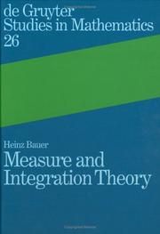 Cover of: Measure and integration theory