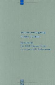 Cover of: Schriftauslegung in Der Schrift: Festschrift Fur Odil Hannes Steck Zu Seinem 65. Geburtstag