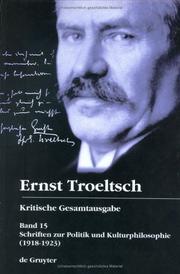 Ernst Troeltsch by Ernst Troeltsch