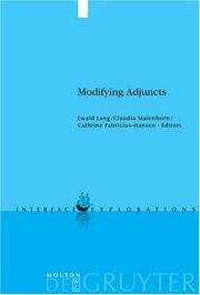 Cover of: Modifying Adjuncts (Interface Explorations, 4)