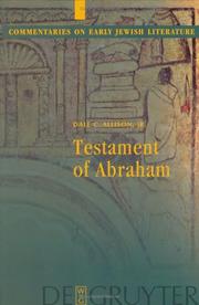Cover of: Testament of Abraham (Commentaries on Early Jewish Literature)