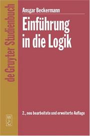Cover of: Einfuhrung in Die Logik (De Gruyter Studienbuch)