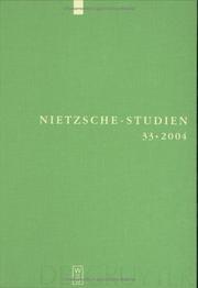 Cover of: Nietzsche-Studien: Internationales Jahrbuch für die Nietzsche-Forschung (Band 33 - 2004)