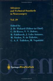 Cover of: Advances and Technical Standards in Neurosurgery Vol. 29 (Advances and Technical Standards in Neurosurgery) by 