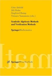 Cover of: Symbolic Algebraic Methods and Verification Methods (Springer Mathematics,)