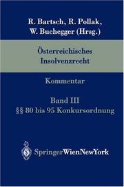 Österreichisches Insolvenzrecht by Walter Buchegger, Robert Bartsch, E. Chalupsky, H.-C. Duursma-Kepplinger