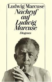 Cover of: Nachruf auf Ludwig Marcuse: Auto-Nekrolog