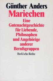 Cover of: Mariechen: eine Gutenachtgeschichte für Liebende, Philosophen und Angehörige anderer Berufsgruppen