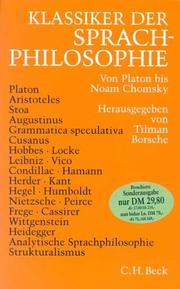 Cover of: Klassiker der Sprachphilosophie: von Platon bis Noam Chomsky