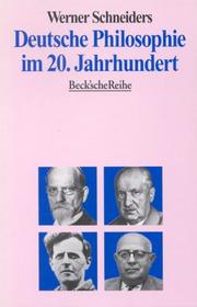 Cover of: Deutsche Philosophie im 20. Jahrhundert