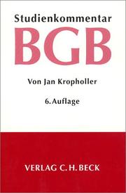 Cover of: Bürgerliches Gesetzbuch: Studienkommentar