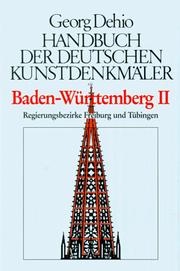 Cover of: Die Regierungsbezirke Freiburg und Tübingen
