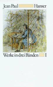 Cover of: Werke in 3 Bänden. by Paul, Jean., Norbert. Miller