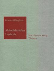 Cover of: Althochdeutsches Lesebuch