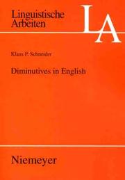 Cover of: Diminutives in English
