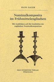 Cover of: Nominalkomposita im Frühmittelenglischen by Sauer, Hans.