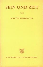 Cover of: Sein und Zeit