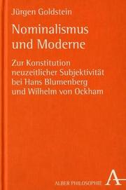 Nominalismus und Moderne by Jürgen Goldstein