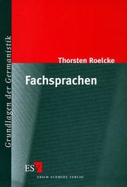 Cover of: Fachsprachen by Thorsten Roelcke