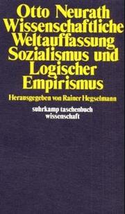 Cover of: Wissenschaftliche Weltauffassung, Sozialismus und logischer Empirismus