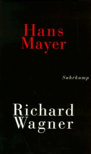 Cover of: Richard Wagner