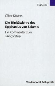 Cover of: Die Trinitätslehre des Epiphanius von Salamis by Oliver Kösters