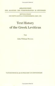 Cover of: Text history of the Greek Leviticus
