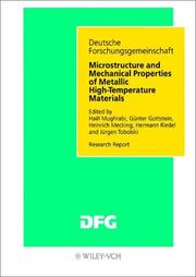 Microstructure and mechanical properties of metallic high-temperature material