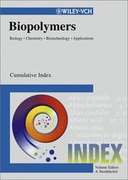 Biopolymers by T. Koyama, Alexander Steinbüchel, Steinbuchel