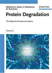 Cover of: Protein Degradation: The Ubiquitin-Proteasome System (Protein Degradation)
