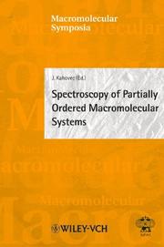 Cover of: Spectroscopy of Partially Ordered Macromolecular Systems (Macromolecular Symposia)