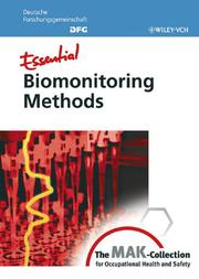 Cover of: Essential Biomonitoring Methods: From The MAK-Collection for Occupational Health and Safety (The Mak Collection)