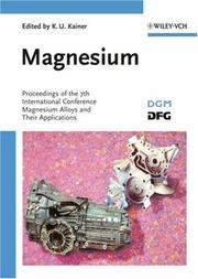 Magnesium : proceedings of the 7th International Conference Magnesium Alloys and their Applications