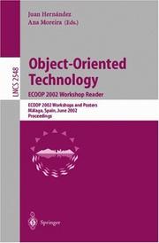 Object-oriented technology : ECOOP 2002 workshop reader : ECOOP 2002 workshops and posters, Málaga, Spain, June 2002,proceedings