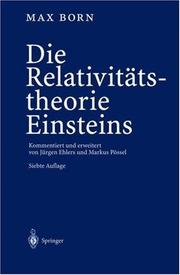 Cover of: Die Relativitätstheorie Einsteins by Max Born