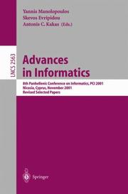 Advances in informatics : 8th Panhellenic Conference on Informatics, PCI 2001, Nicosia, Cyprus, November 8-10, 2001 : revised selected papers