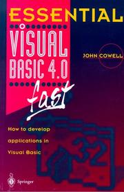 Cover of: Essential Visual Basic 4.0 fast: how to develop applications in Visual Basic