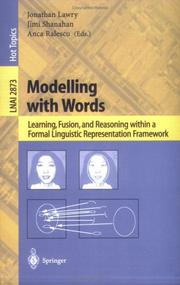 Modelling with words : learning, fusion, and reasoning within a formal linguistic representation framework