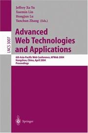 Advanced web technologies and applications : 6th Asia-Pacific Web Conference, APWeb 2004 : Hangzhou, China, April 14-17, 2004 : proceedings