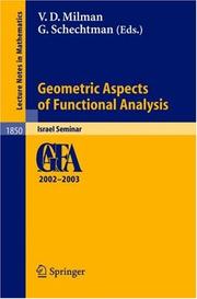 Geometric aspects of functional analysis : Israel seminar 2002-2003, GAFA 2002-2003