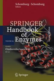 Cover of: Class 1 Oxidoreductases VIII: EC 1.5 (Springer Handbook of Enzymes)