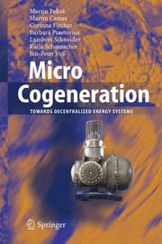 Cover of: Micro Cogeneration: Towards Decentralized Energy Systems