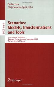 Scenarios: Models, Transformations and Tools by Stefan Leue