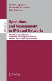 Operations and management in IP-based networks : 5th IEEE international workshop on IP operations and management, IPOM 2005, Barcelona, Spain, October 26-28, 2005