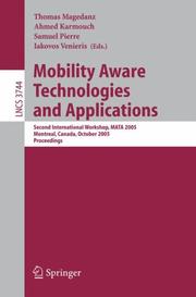 Mobility aware technologies and applications : second International Workshop, MATA 2005, Montreal, Canada, October 17-19, 2005