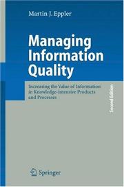 Cover of: Managing Information Quality by Martin J. Eppler
