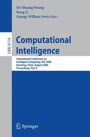 Computational intelligence : international conference on intelligent computing, ICIC 2006 Kunming, china, August 2006 proceedings, part II