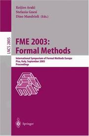 FME 2003 : formal methods : International Symposium of Formal Methods Europe, Pisa, Italy, September 8-14, 2003 : proceedings