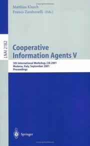 Cooperative information agents V : 5th international workshop, CIA 2001, Modena, Italy, September 6-8, 2001 : proceedings